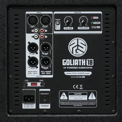 PSG Audio Goliath 18 - 18" Powered Subwoofer 3000 Watt Peak w/ Built-In Crossover Control image 9