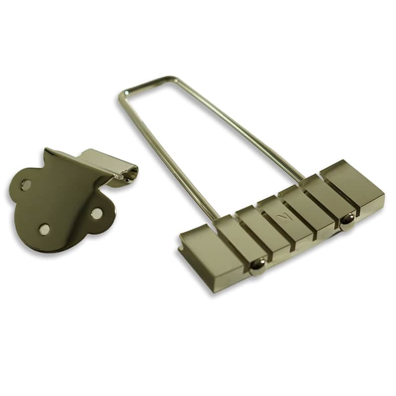 Kluson #6 Trapeze Thin Archtop Tailpiece Nickel image 1