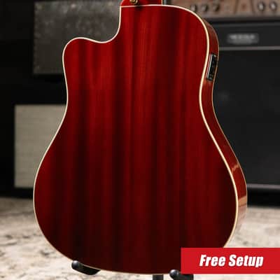 Epiphone Hummingbird Standard EC Acoustic/Electric Guitar - Cherry Sunburst image 2