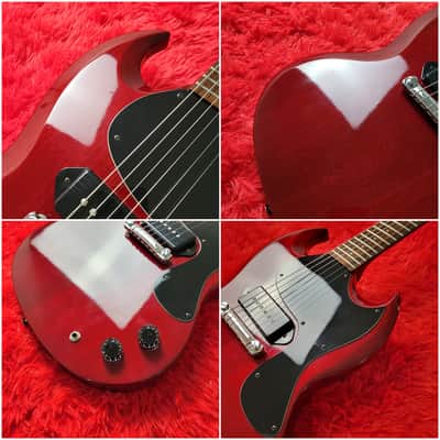 Samick SG-1P (SG Jr. Junior) 1989-1990 - Cherry - Set Neck With Long Tenon - Made in Korea MIK image 5