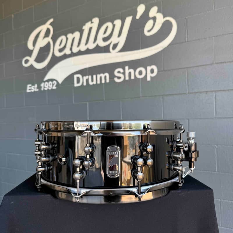 ~PROTOTYPE!~ Mapex Jeff Hamilton Signature 6x14 Mahogany 'Maximus' Snare Drum in Gloss Black Lacquer with Brushed Black Nickel Hardware (Split Lug Design) image 1