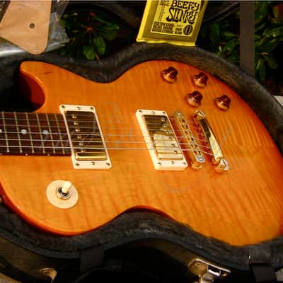ULTRA RARE! * 2002 Gibson USA Les Paul Junior Special PLUS * Trans Amber TIGER FLAME ! * Standard image 1