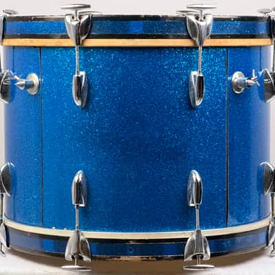 Gretsch 20/12/12/16" 60's Round Badge Drum Set - Blue Sparkle image 8