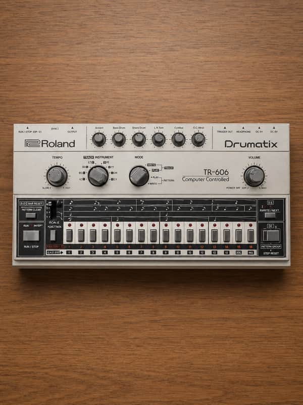Roland TR-606 Drumatix 1980s - Silver image 1