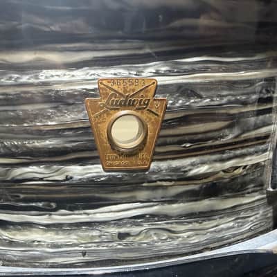 Ludwig Jazz Festival Ringo Snare Drum 1966 - Black Oyster Pearl an ultra rare 14" x 5" original & super clean ! image 5