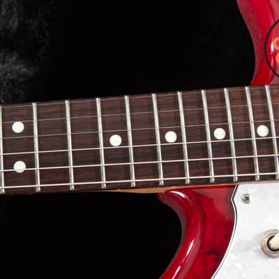 2024 Fender MIJ Japan Hybrid II Jazzmaster Quilt Red Beryl Quilt Top HSC image 5