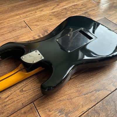 1980s Fender STM-60 Stratocaster Black HSS 'E' Serial Shreddy Electric Guitar MIJ Japan Fujigen Factory image 15