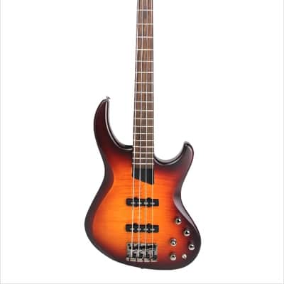 MTD Kingston Kingston Saratoga Deluxe 4 Deep Cherry Burst Satin, Indian Laurel Fretboard image 8