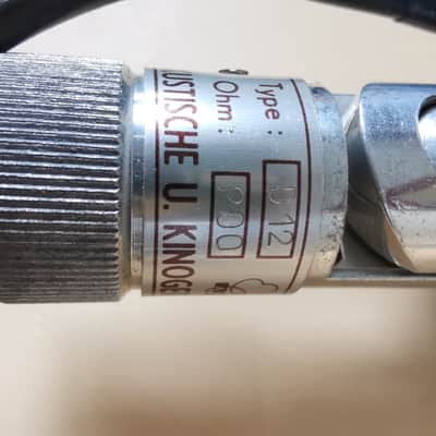 Pair of AKG D12 Cardioid Dynamic Microphone 1950s - 1960s - Silver / Black image 9