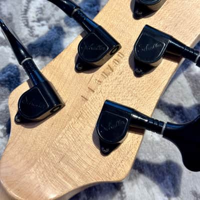 Phantom Mephisto 5 String active left handed lh Bass Open Swampash Ebony birdseye maple headstock lefty - Nature image 17