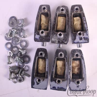 *Ludwig 6x Tom/Snare Drum Small Classic Lugs Set Chrome 1 1/4" USA Vintage 70s* image 3