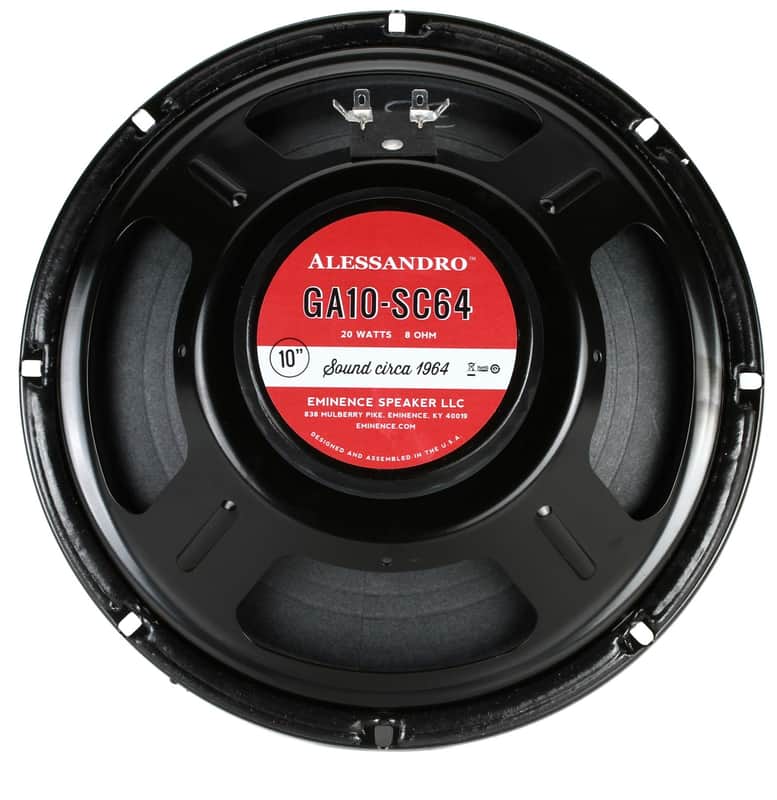 Eminence GA10-SC64 Alesandro Signature 10-inch 20-watt Replacement Guitar Amp Speaker - 8 ohm image 1