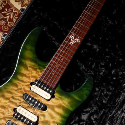 Suhr Custom modern 2016 - Faded Trans Green Burst image 2