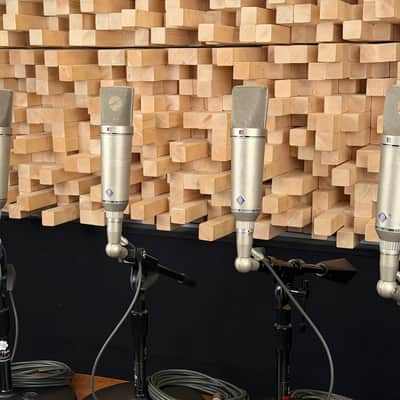 Vintage Neumann U87 Condenser Microphone Matched Quartet! Sequential SNs! 1971 U 87 With Swivel Mounts. Rare! image 17