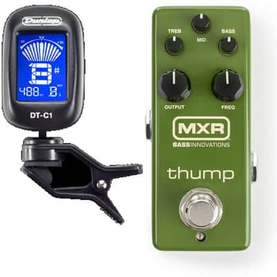 MXR M281 THUMP BASS PREAMP MINI EFFECTS PEDAL ECHOPLEX PREAMP CIRCUIT EQ TONE ( DUNLOP TUNER ) image 1