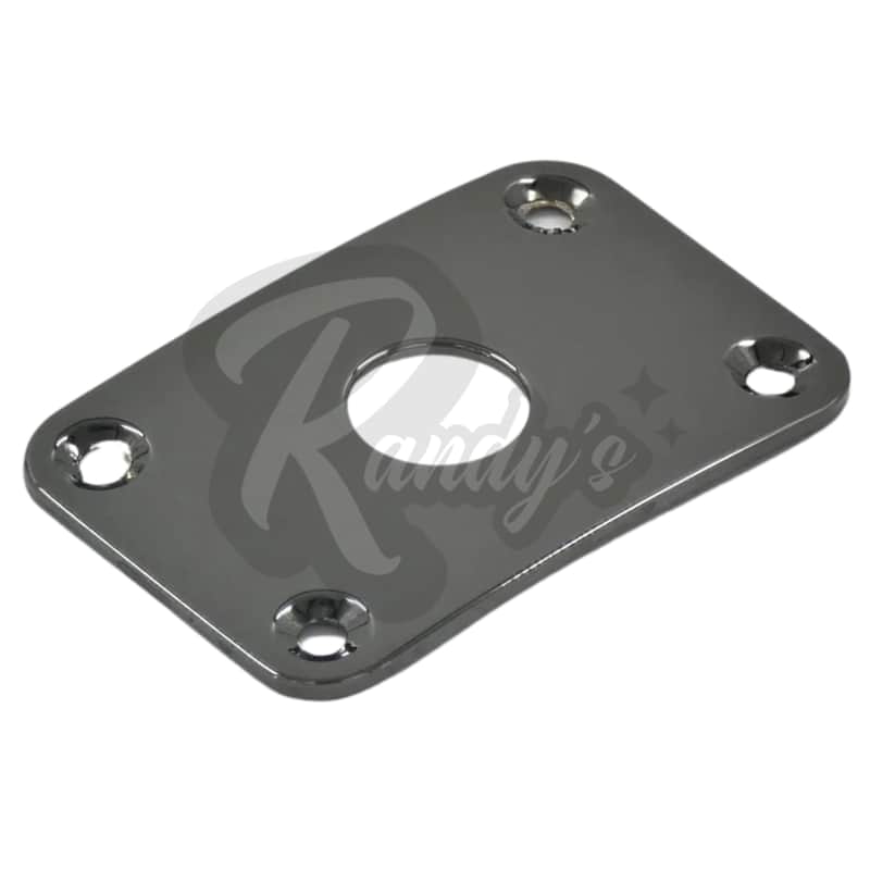 Advanced Plating 1023BC Input Jack Plate (Rectangle) - Fits Gibson® Explorer-Black Chrome/Cosmo Black image 1