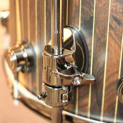 DW Collector's 333 Brass Pinstripe Ziricote Drum Set - 22,10,12,14,16 - SO#1353762 image 8