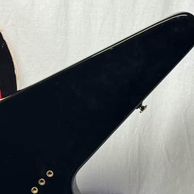 Epiphone '58 1958 Korina Flying V Guitar 2004 - Black image 11