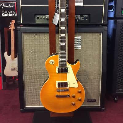 Tagima TLP Flamed Single-Cut Transparent Amber w/Hardshell Case [ProfRev] image 1