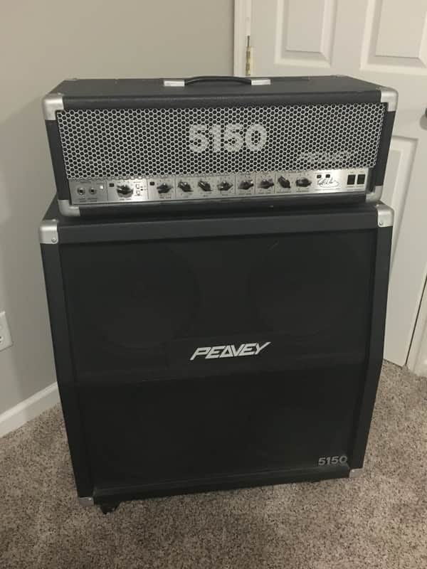 Peavey 5150 Signature 120-Watt Guitar Head, early 90's, black w/ 4x12 Slant Cabinet image 1