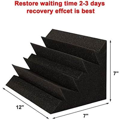 12" x 7" x 7" Bass Traps Acoustic Foam 8 Pack Acoustic Panels Bass Traps Corner Studio Foam image 2