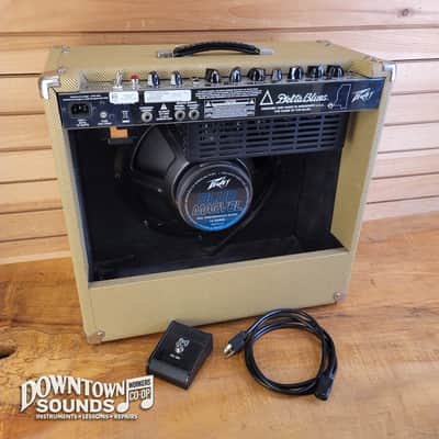 2013 Peavey Delta Blues 115 30W 1x15 Guitar Combo Amp - Tweed, Peavey 15" Blue Marvel Speaker, Hosa Single-Button Footswitch image 6