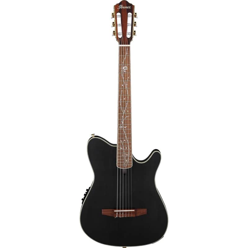 Ibanez Tim Henson Signature Series TOD10N Acoustic Electric Guitar, Transparent Black Flat image 1