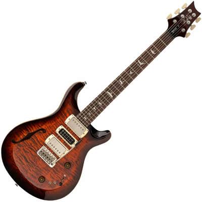 PRS SE Special Semi-Hollow Electric Guitar - Orange Tiger Smokeburst image 2