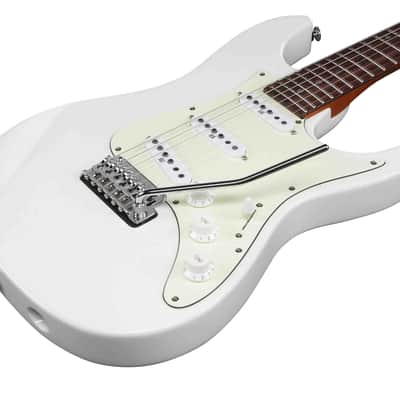 Ibanez LM1-LWH Luca Mantovanelli Signature Electric Guitar 6-String - Luna White + Case image 5