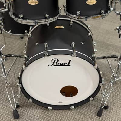 PEARL 7PC REFERENCE ONE 22-10-12-13-14-16-18 MATTE BLACK - PLAYED BY DENNIS CHAMBERS - FLOOR MODEL image 3