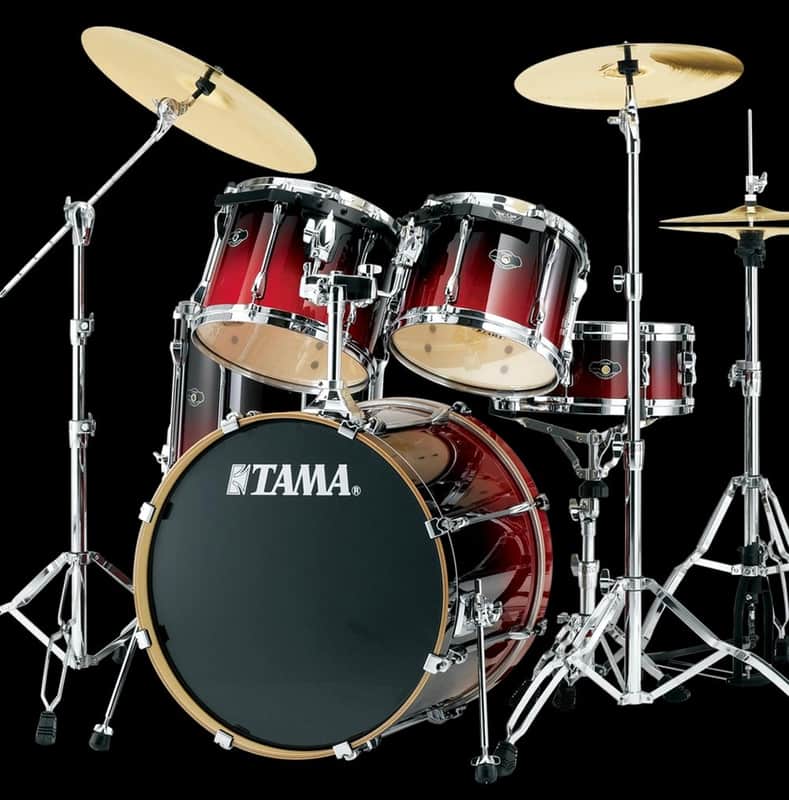 2005 Tama Superstar 5 Piece Drumkit, with tags. Sabian AAX ride symbol, High Hat and 2x crash symbols. Tama single pedal and additional double pedal, with tags. Mapex drum throne. 1x Meinl Cowbell with stand. image 1