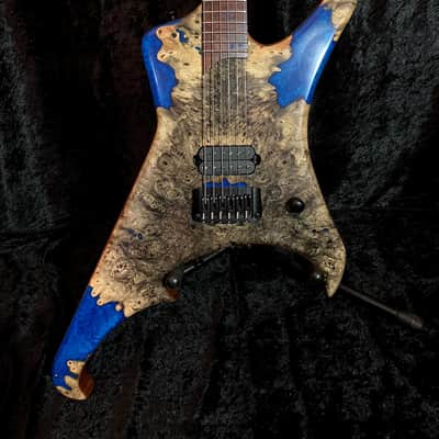 TWS (TW Smith) Guitars Spitfire Baritone Buckeye Burl Warrior image 3