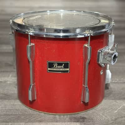 Used Vintage Pearl Export 5pc Drum Set Red Wrap - Fair image 2