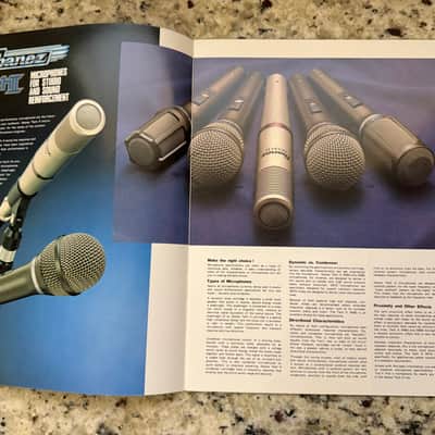 Ibanez Microphones and Tama Mike stands catalog brochure 1981 IM60 IM69 IM80 image 4