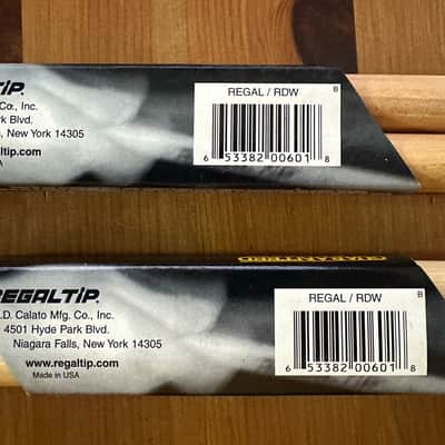 2 - pairs Regal Tip Ride Drumsticks, RDW Classic Series, Wood  Tip, new old stock, never used, original packaging image 4