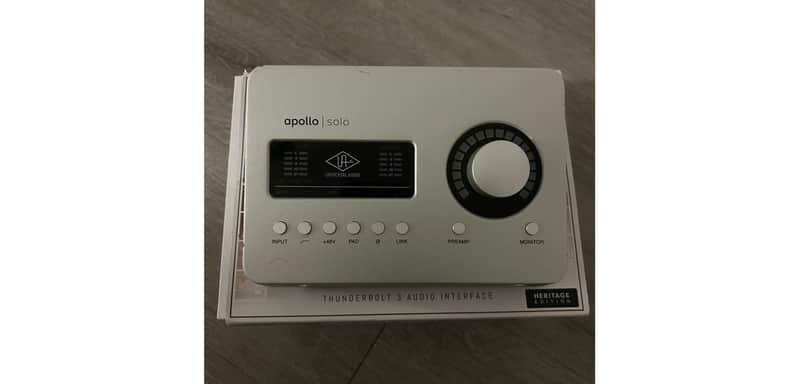 Universal Audio Apollo Solo Heritage Edition Thunderbolt 3 Audio Interface 2020 - Present - Silver image 1