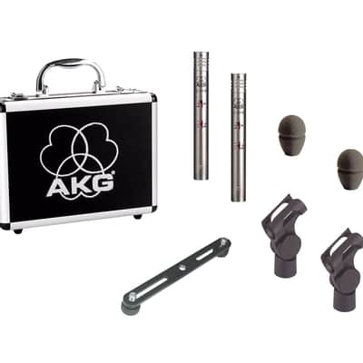 AKG C451B Stereo Matched Pair Small Diaphragm Microphone Condenser Mic Set image 1
