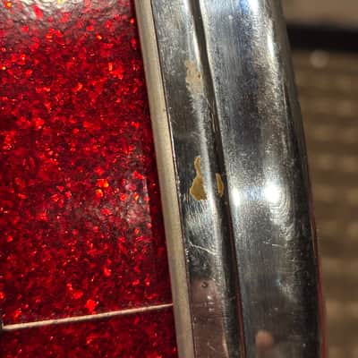 Vintage 1965 Slingerland Tom Drum 8 x 12 Red Sparkle image 6