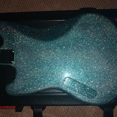 Ocean spray metal flake crook custom guitars electric bass guitars image 7