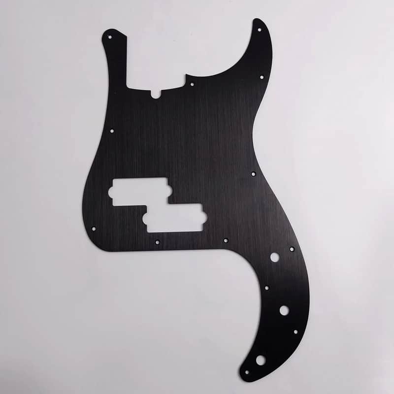 Black Aluminum 4 String Precision P Bass Style Pickguard Scratch Plate image 1