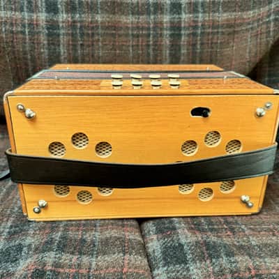 Hohner C#/D  diatonic accordion 2815 pokerwork “presswood”  melodeon image 7