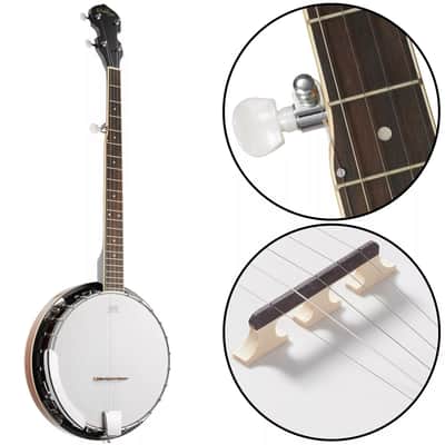 5-String Banjo - Full Size with Closed Back, Mahogany Resonator, and Geared 5th Tuner image 5