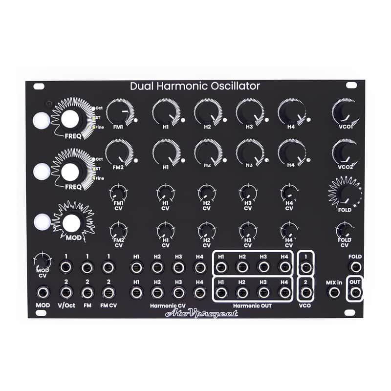 AtoV Project Dual Harmonic Oscillator (DHO) Eurorack Oscillator Module (Black) image 1