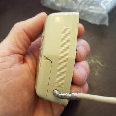 Sony F-7B 10 kOhm Dynamic Mic 1970s Cream and dark brown image 6