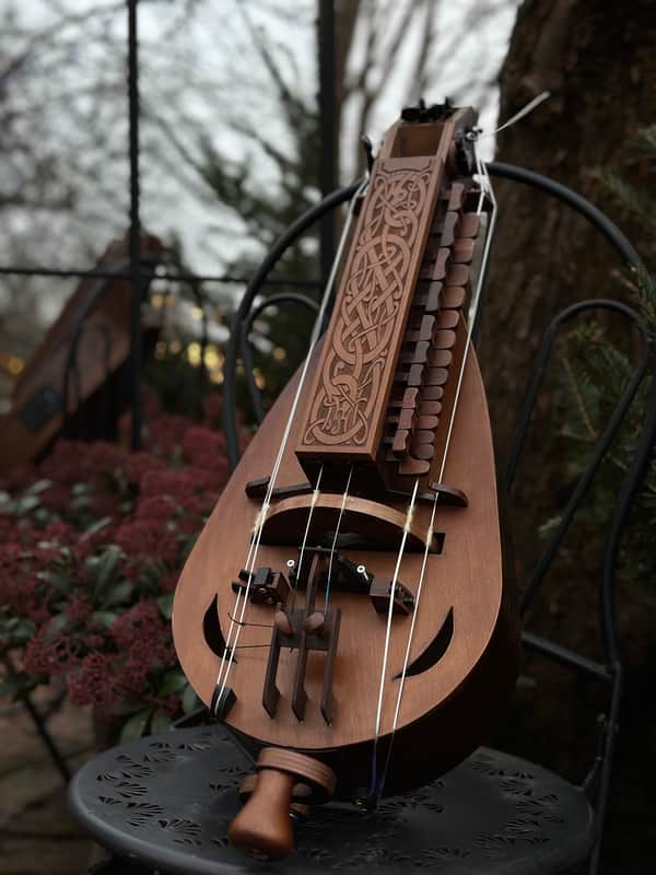 Hurdy-Gurdy With Pickup - 24 Keys - 6 string - Ukrainian Lira Hurdy Gurdy Electric Acoustic Excellent New image 1