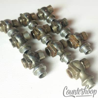 Early American Single-Point Threaded Tube Lugs Snare/Tom/Bass Drum Set10x 1900s image 2