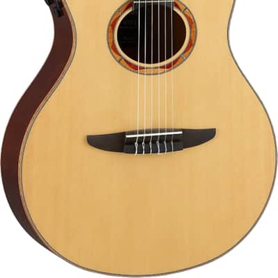 Yamaha NTX3 Thinline Acoustic-Electric Classical Guitar, Solid Spruce Top image 2