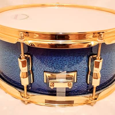 MP CUSTOM MAPLE WARRIOR SERIES SNARE DRUM (C VIDEO) BOTTOM RE-RING 2025 - BRASS/BLUE BUBBLES - FREE SHIP TO C-USA! image 4