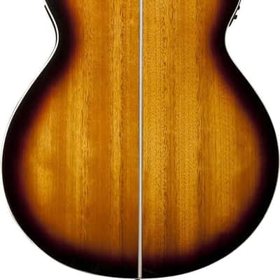 Washburn Festival EA15 Mini Jumbo Cutaway, Acoustic Electric Guitar, Tobacco Burst image 4