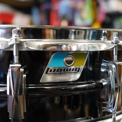 Vintage 1978 Ludwig USA Super Sensitive 5x14" Seamless Brass Snare Drum | Blue-O-Olive Pointy Badge image 12